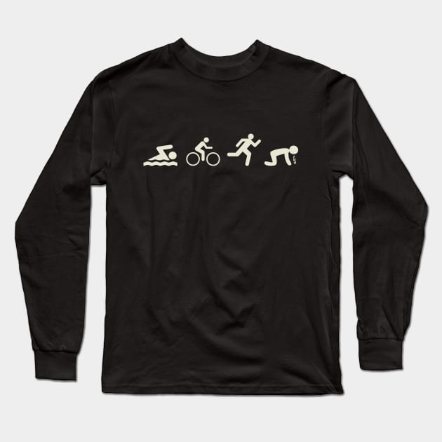 Swim. Bike. Run. Puke. Long Sleeve T-Shirt by Venus Complete